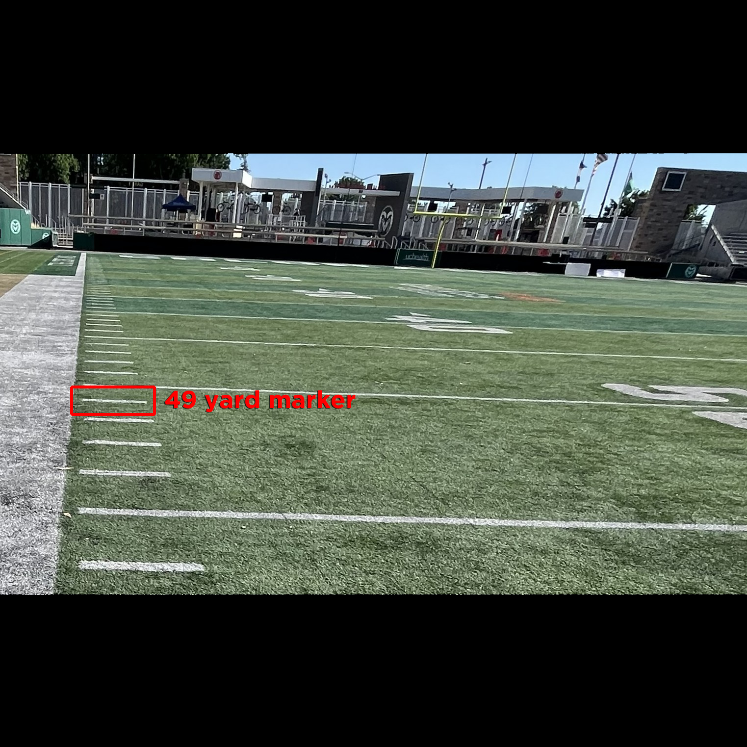 49 Yard-Line Hash Mark