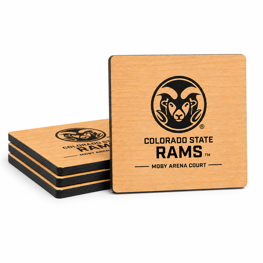 Moby Arena Hardwood Coasters