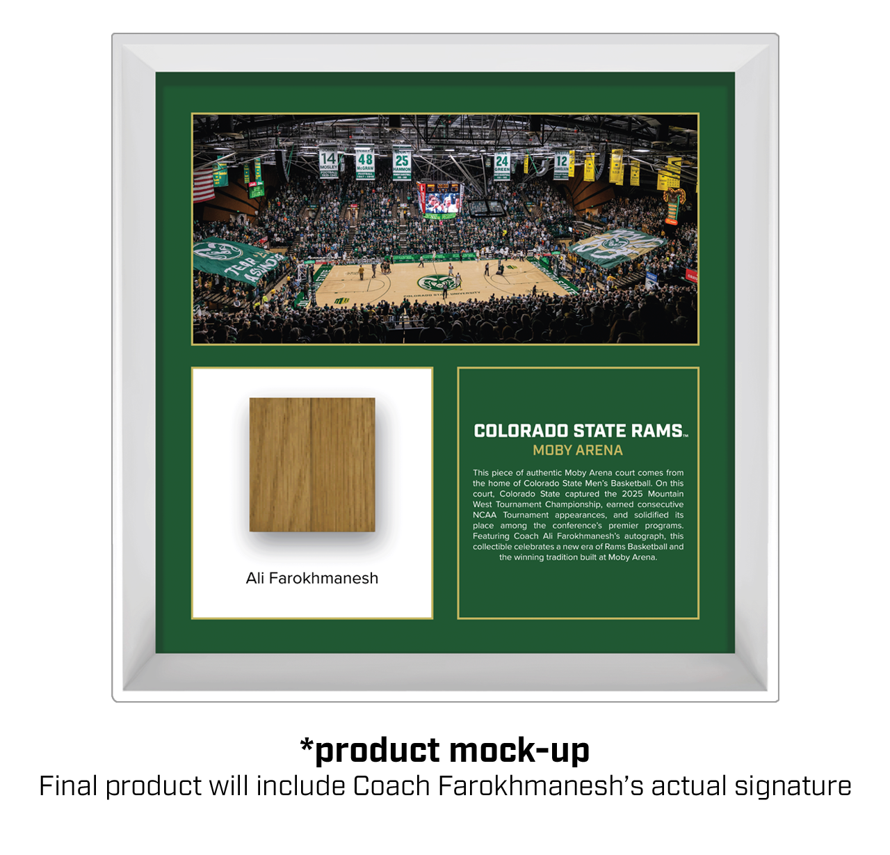 Coach Farokhmanesh Autographed Moby Court Collectible
