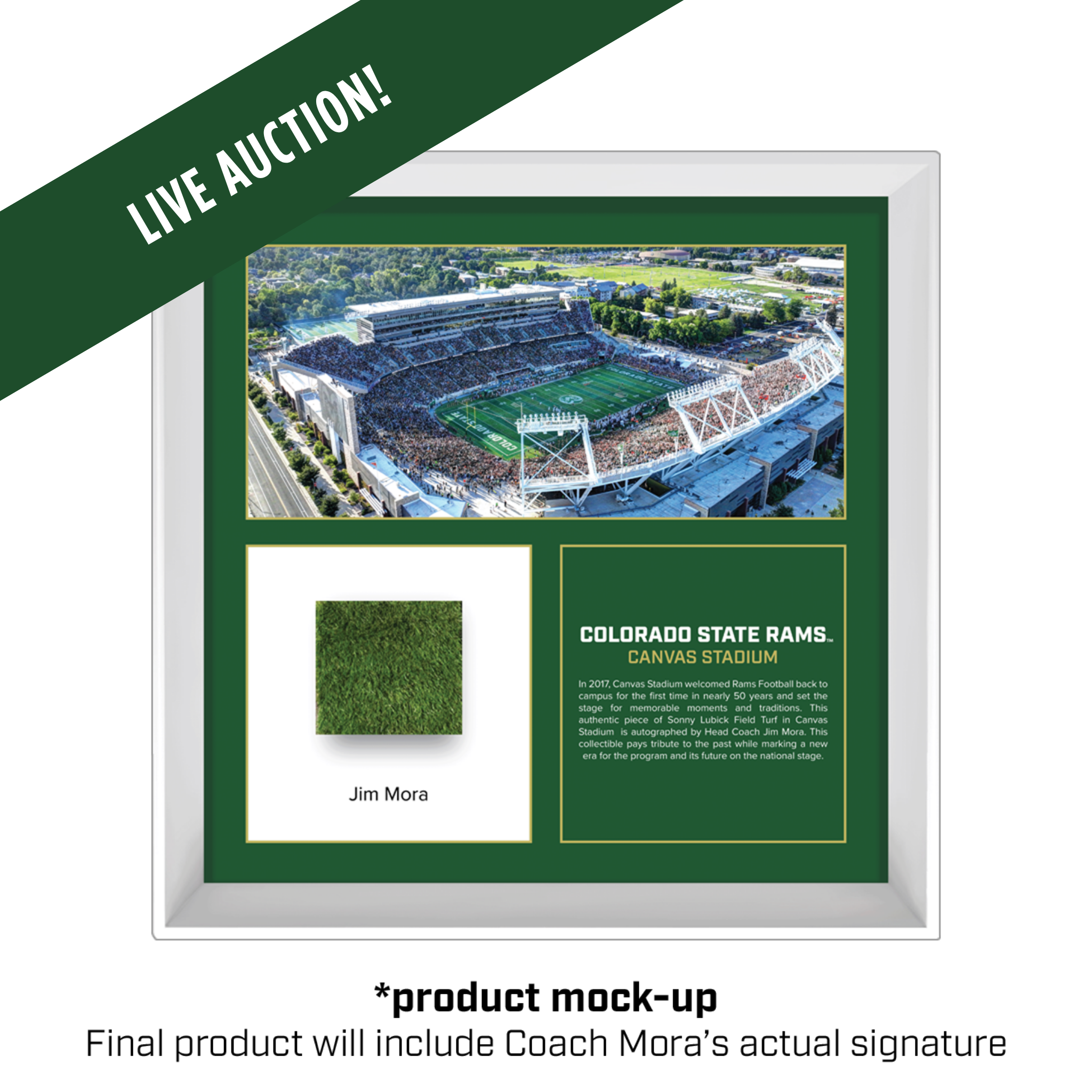 Auction Item: Coach Mora Autographed Turf Collectible #1