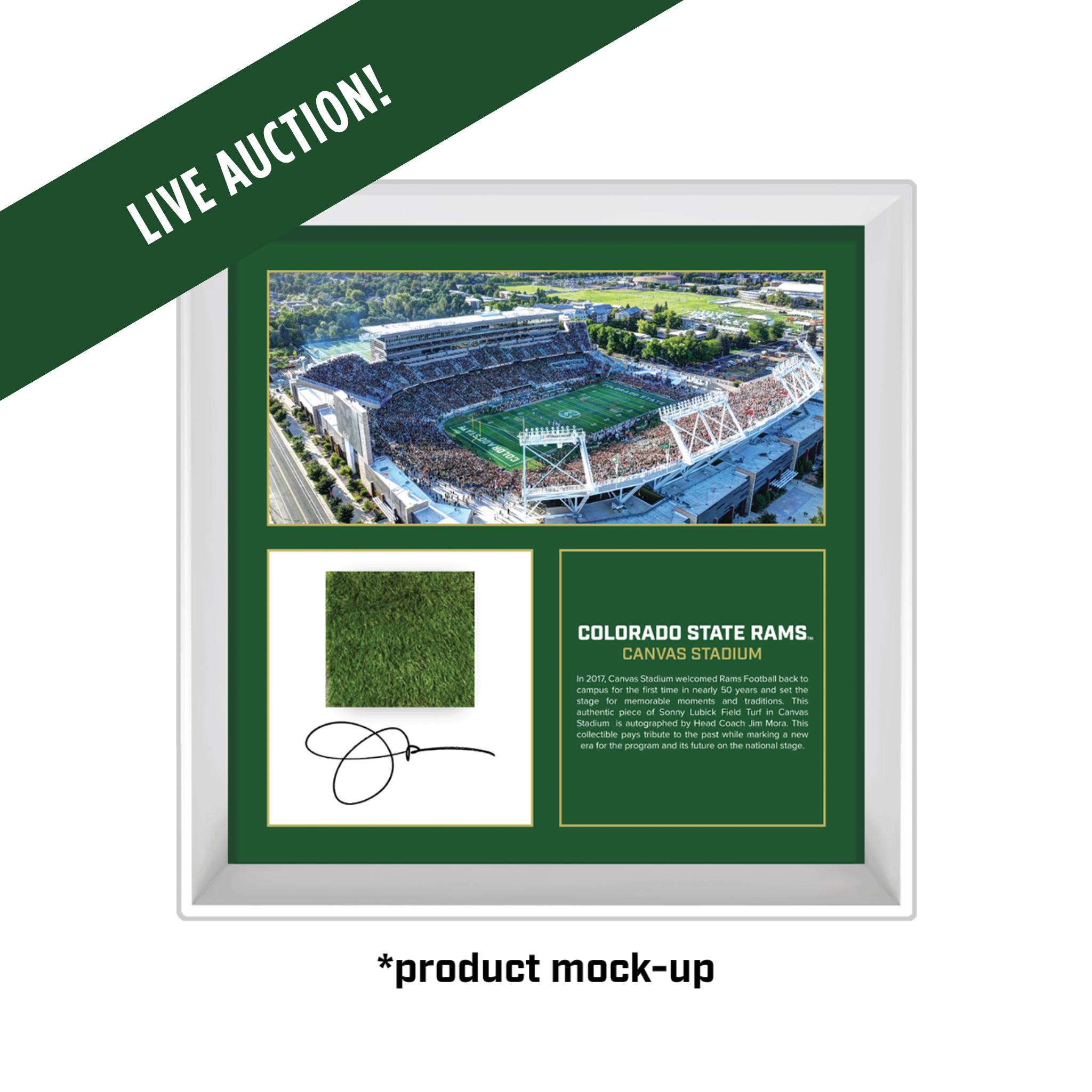 Auction Item: Coach Mora Autographed Turf Collectible #1