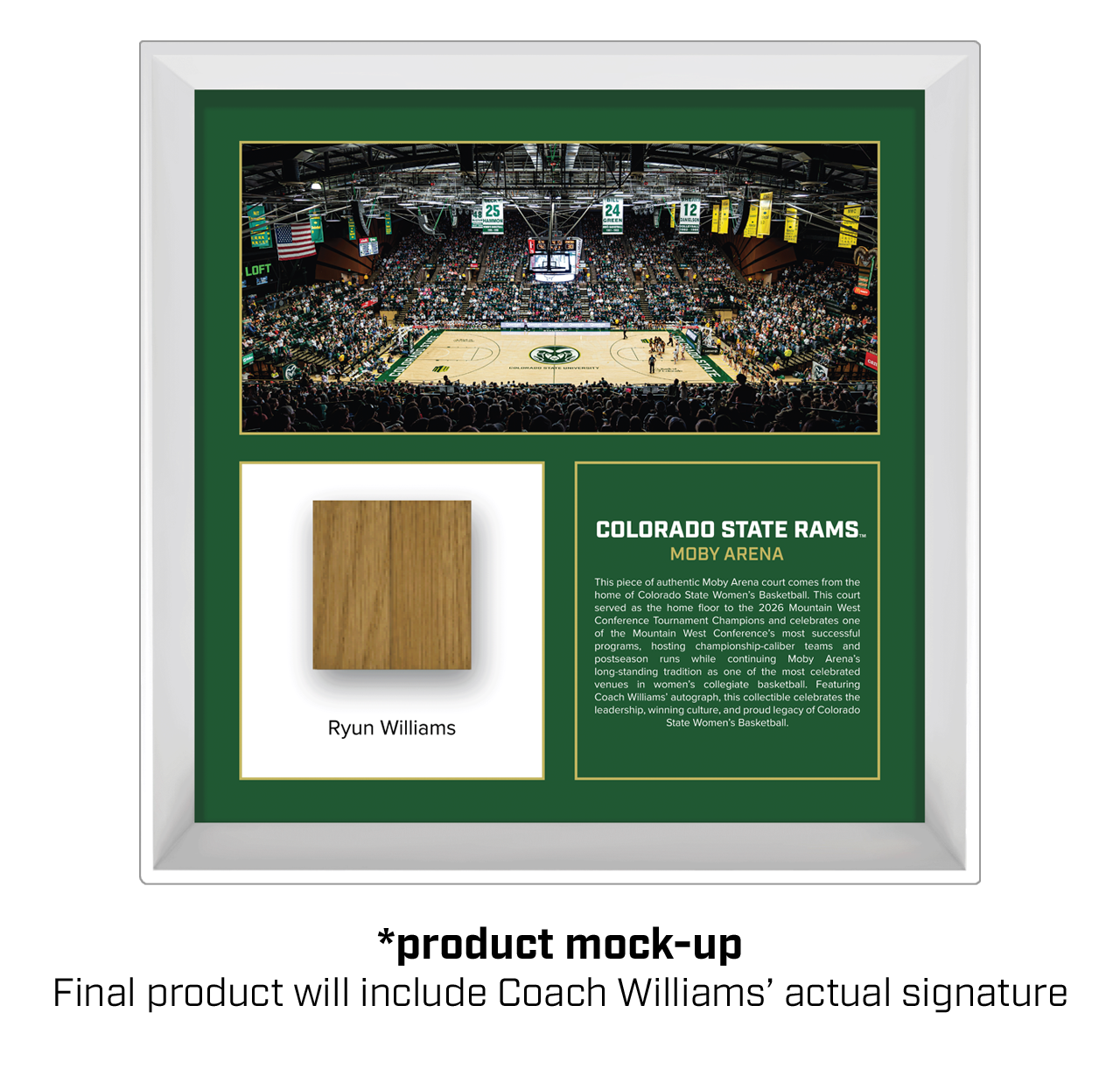 Coach Williams Autographed Moby Court Collectible