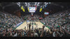 Various shots of basketball arena and football field at Colorado State University.